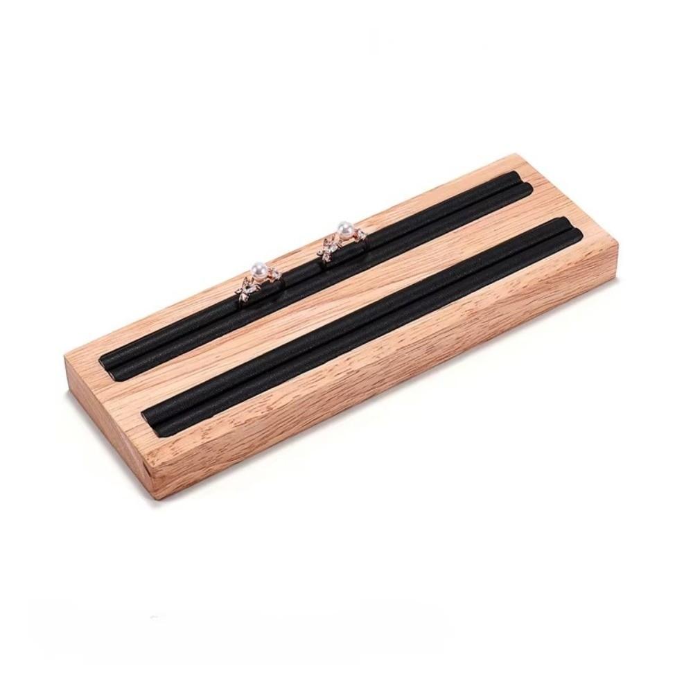Storage Box Ring Earring Holder Solid Wood Earing Card Tray Ring Jewelry Display Rack