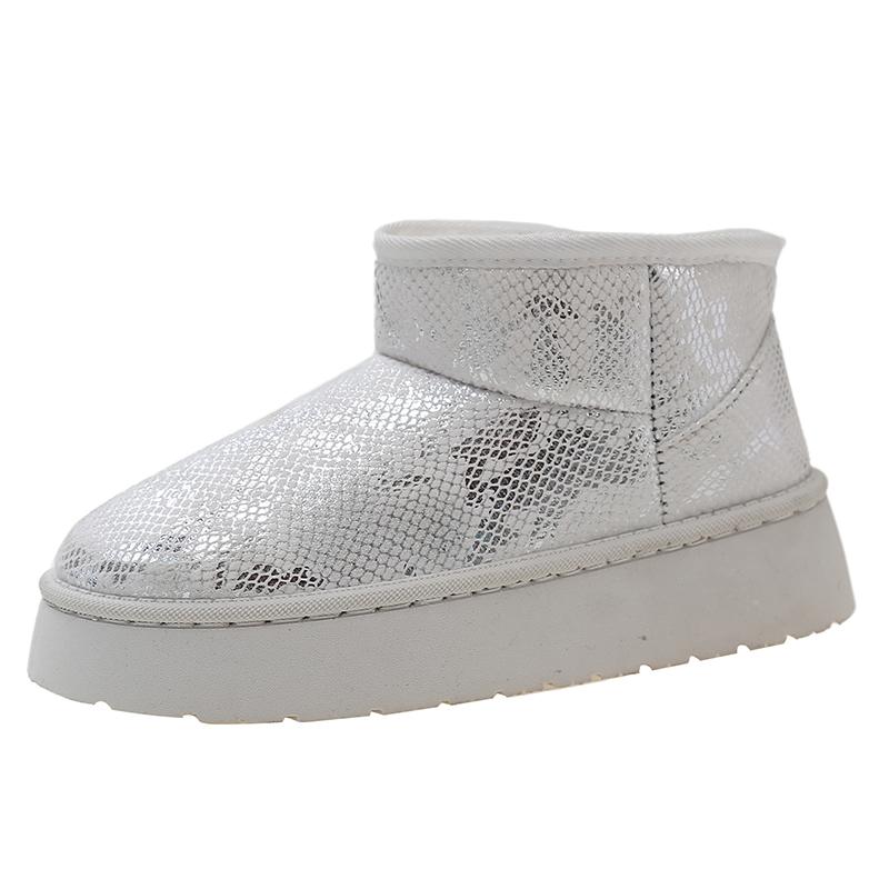 2024 New Classic Thick Velvet Women's Comfortable Warm Ankle Boots Women's Winter Women's Shoes Thick-soled Snow Boots