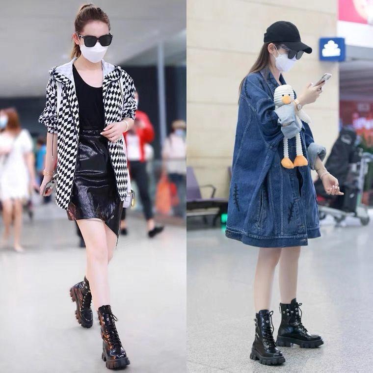 2021 New Versatile British Wind Locomotive Boots Flat-bottomed Thick-soled Korean Version Short Boots Student Black Martin Boots Women