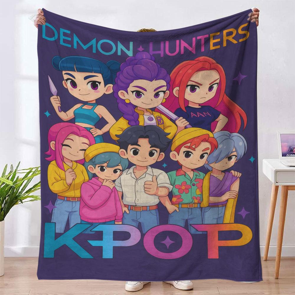 Flannel Blanket Witch Hunter K-Pop Series 4 Blankets Nap Blanket Autumn And Winter Flannel Blanket Can Be Connected To Jit