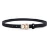 Bling Bling PU Leather Belt Glitter Pearl Buckle Belt Women Fashion Waist Strap