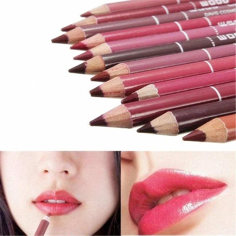39Color Wood Lip Liner Водостойкий женский очаровательный карандаш для губ Макияж женский стойкий косметический инструмент Мягкий карандаш