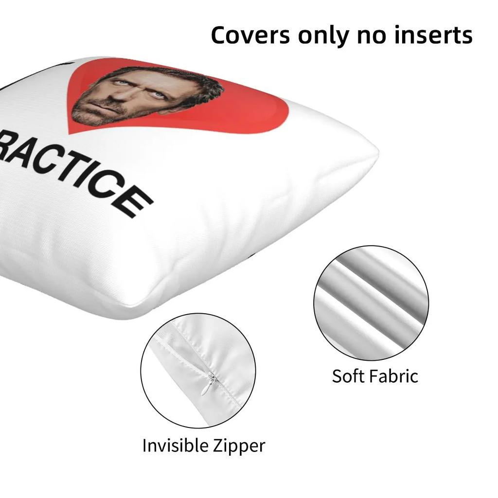 House Md Malpractice Enthusiast Merch 2 Pcs Square Pillowcase Pillow Cover Cushion Zip Decorative Comfort Throw Pillow For Home