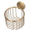 Hollow Out Toilet Paper Holder Antique Rust Proof Wall Mounted Tissue Roll Basket Rack for Bathroom