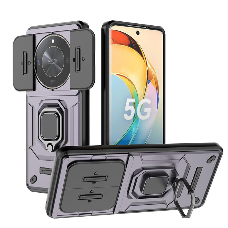 Armor Funda For Honor Magic6 Lite Case Slide Camera Protect Coque For Honor Magic 6 Lite Light Magic6Lite 5G Magnetic Ring Cover