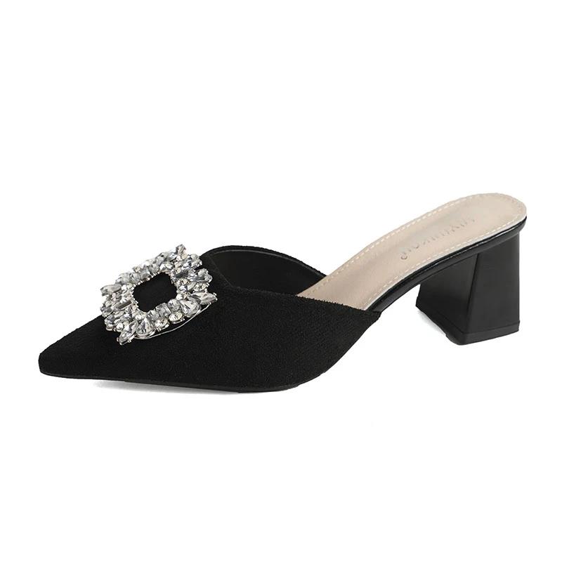 Fashion Women's Shoes 2024 Fashion Slingbacks Women's High Heels Hot Sale Crystal Dress Pumps Women Sexy Pointed Toe Heels Women Zapatos