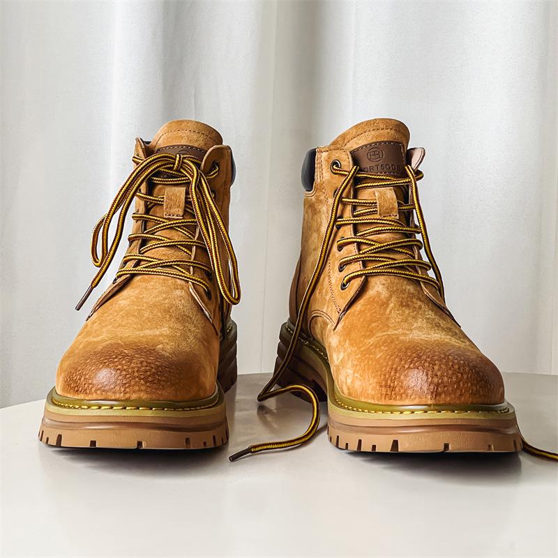 Ботинки мартин мужские 2025 новые ревень осень и зима британский ветер рабочие вельветовые хлопковые ботинки пара 2345-J