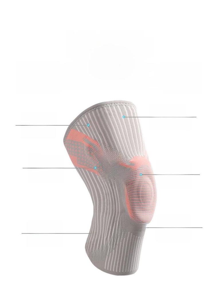 Мужские силиконовые наколенники - спортивная защита для бега, фитнеса, баскетбола, прыжков; Теплая компрессия с поддержкой надколенника.