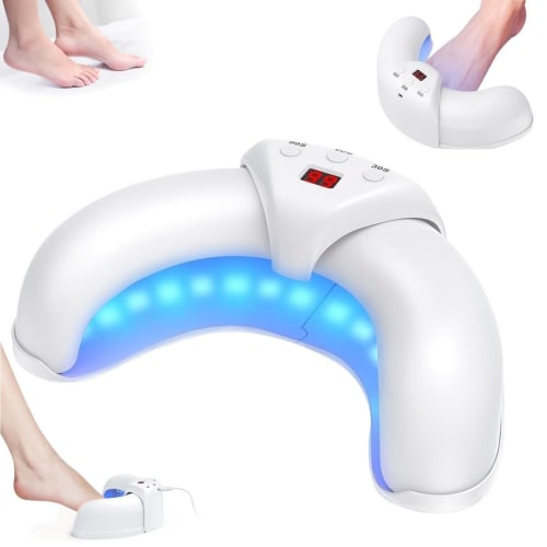 Portable Nail Fungus Treatment Device - Rechargeable LED Light Therapy for Thickened and Discolored Nails. Effective Nail Care for Fingernails and Toe