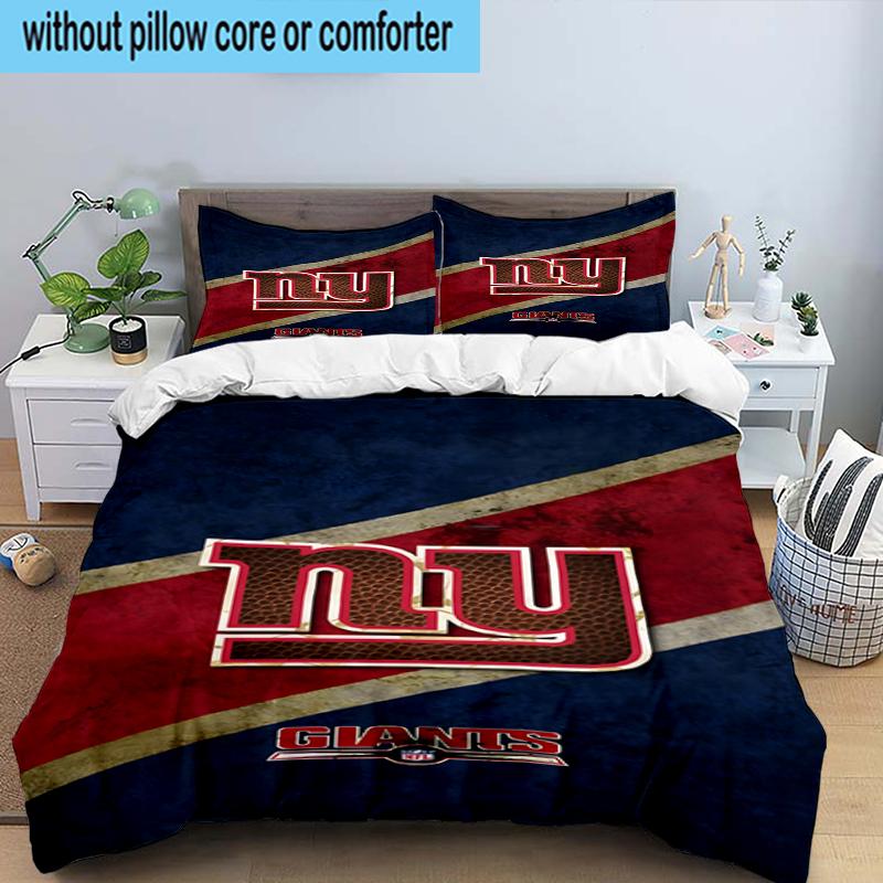 New York Giants Logo 3PCS Bedding Set 2D Printing (Includes 1 Duvet Cover + 2 Pillowcases Coreless), Bedroom decor,Fan gift