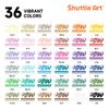 Shuttle Art Acrylic Brush Acrylic Paints for and Includes Storage Perfect for Handmade DIY and Art A Great Markers, 36-Color Set, Direct-Fill Tip,