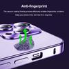 Роскошный чехол для телефона с металлическим каркасом для iPhone 14 13 12 Pro Max, стеклянная крышка с полным объективом, прозрачная задняя крышка