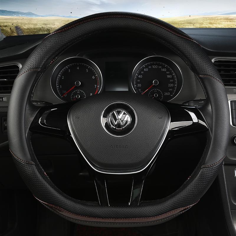 D-образный чехол на руль автомобиля для VW Jetta 6 2017-Golf 7 Scirocco Bettle 2012-Tiguan Volkswagen