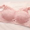 Women's Large Size Bras Ultra-thin Lace Underwireless Bras Breathable Gathered Adjustment Large Cup Bras