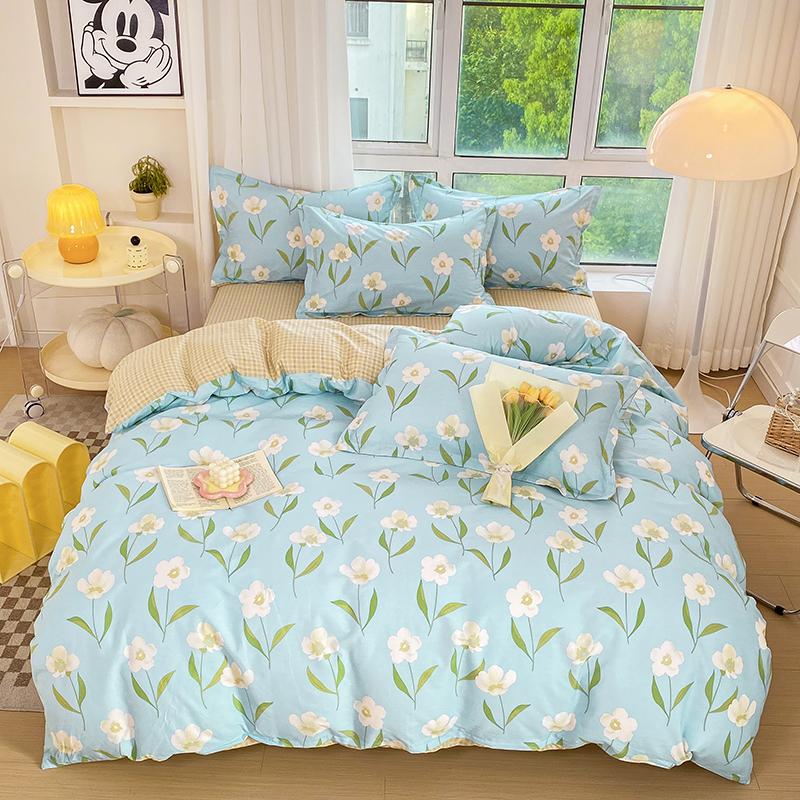100% Cotton Bedding Set Duvet Cover Set 1 Quilt Cover 2 Pillowcases No Sheet- Ultra Soft Breathable Hypoallergenic