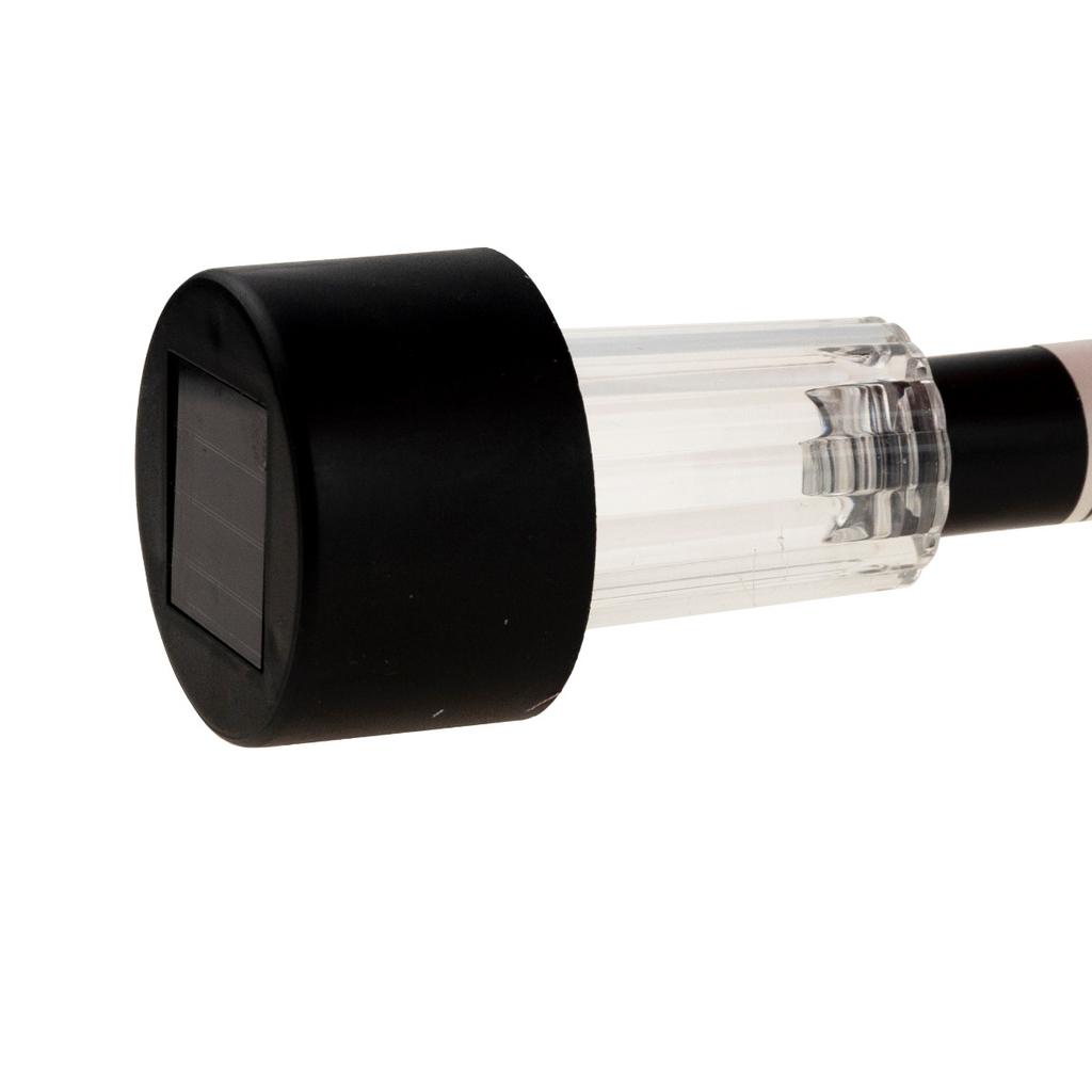 Lampa Solarna Ogrodowa Led Wbijana Słupek Z Czujnikiem Zmierzchu Czarna