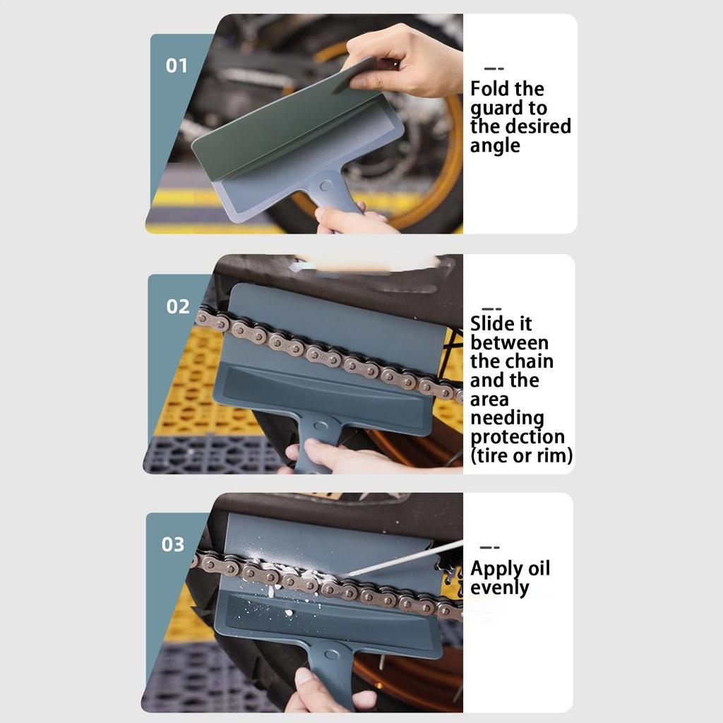Bike Chain Oiler Motorcycle Chain Baffle Foldable Oil Baffle Long Travel Outdoor Equipment For Men Dad Youth Beginner Cycing