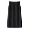 Women's Black Sequin Bodycon Midi Skirt with Slit - Spring 2025 Collection