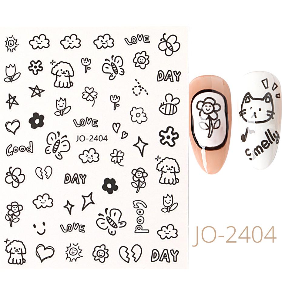 Xiaomi 3D Cartoon Cute Cat Nail Childlike Stickers Kawaii Puppy Dog Graffiti Animals Series New Nail Art Tattoo Design Manicure Decal