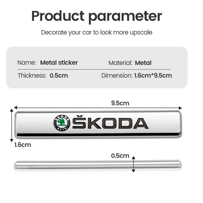 lfcgh5 3D Metal Sticker Car Body Emblem Decoration Decals For Skoda Octavia Kodiaq Fabia Rapid Superb A5 A7 2 Kamiq Karoq Accessories
