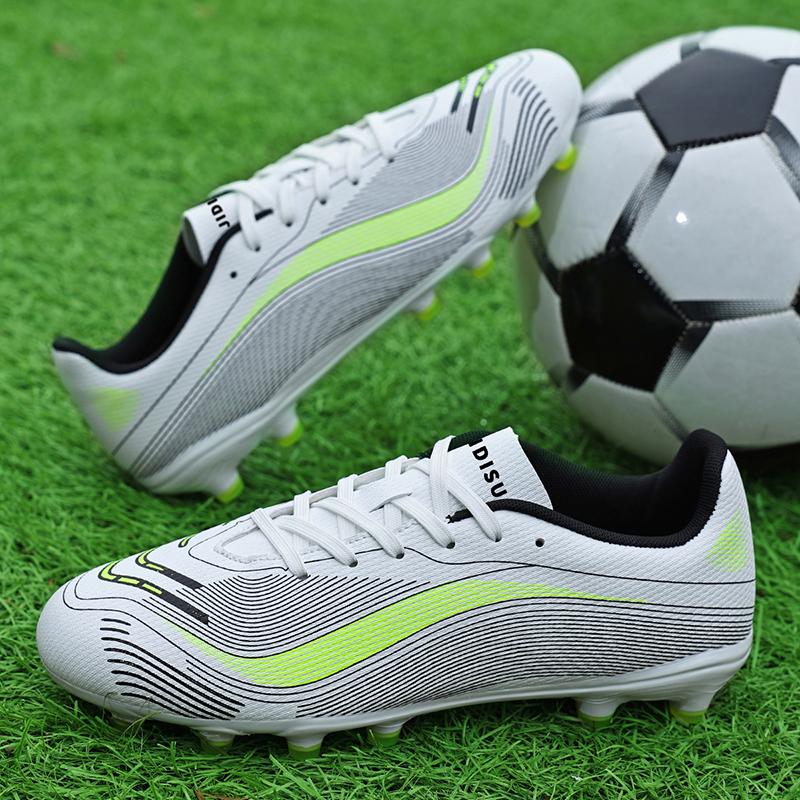 Men Football Boots Long Spikes High Ankle Soccer Shoes AG/TF Kids Outdoor Grass Cleats Soccer Boots Training Sport Football Shoes