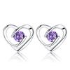 925 Silver Women Hoop Earrings Fashion Pendientes Gift for Female Girl Sparkling Pave CZ U Heart Shape Star Moon Earring E007