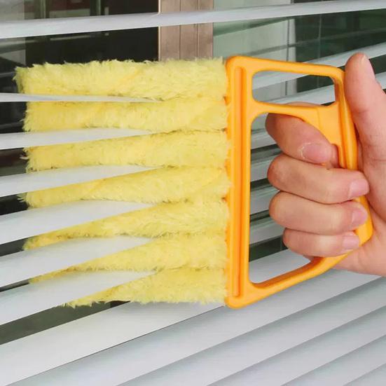 2/4Pcs Gap Brush Ergonomic Handle Efficient Shutter Cleaner with 7-Finger Design Blinds Air Vents Multi-layer Dust Removal Tool