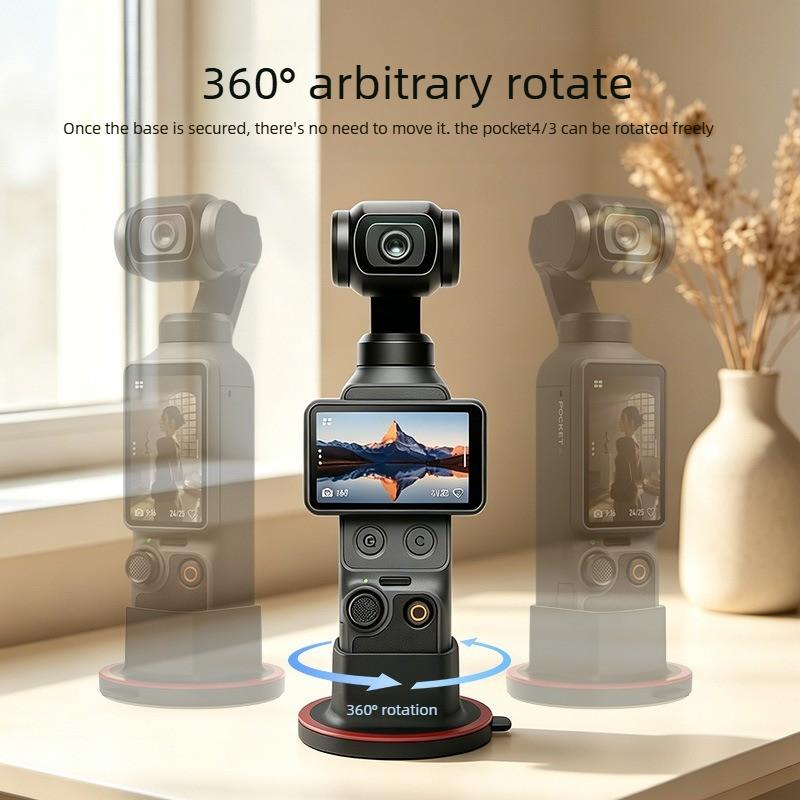 Для DJI Osmo Pocket 4 3 Камеры Силиконовая Основа 360° Вращающаяся Настольная Основа Противоскользящая Фиксированная Удлинитель Аксессуар для Съемки Без Рук
