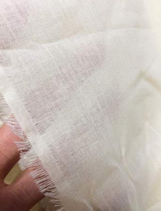 Ткань Horiuchi для однотонного стандартного типа NEW2003 шириной 97 см x без крахмала (Серый) Наметка, Узор, Молочно-белый, 100% хлопок, (Сделано в Японии),