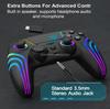 Wireless Game Controller Dynamic RGB Lighting Wireless 2.4GHz Six-Anis Gyro Touch Buttons for PS5/PS4/PS3/Switch Game Player