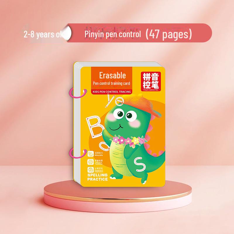 Стираемая каллиграфическая книга для детей: Раннее образование и базовое обучение чистописанию