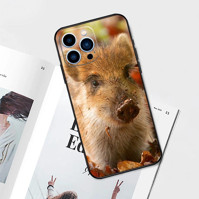 wild boar Case For iPhone 17 Pro Max 14 11 15 16 Pro Max 13 12 mini 16 Plus 16e 17 Air Phone Cover