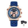 MEGIR Fashion Men Quartz Sport Chronograph Watch Luminous Calendar Large Dial Wristwatch Silicone Strap Relogio Masculino 2236