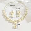 Exquisite Claw Chain Jewelry Set Luxury Necklace Earrings Set Pearl Necklaces Earrings  Women