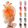 Church Kentuck-y Derby Pearl Mesh Flower Feather Fascinator Hat  for Women