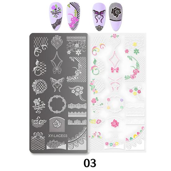 Набор пластин для штамповки банты цветы кружевной дизайн маникюр украшения металлические пластины переводные шаблоны серии Sweet