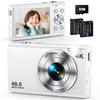 Anteam 4K Digital Camera with AF 32GB 16x Digital Two 16x Digital Image IPS for and Travel Autofocus, 48MP, Card, Zoom, Zooms, Stabilization, Selfie,