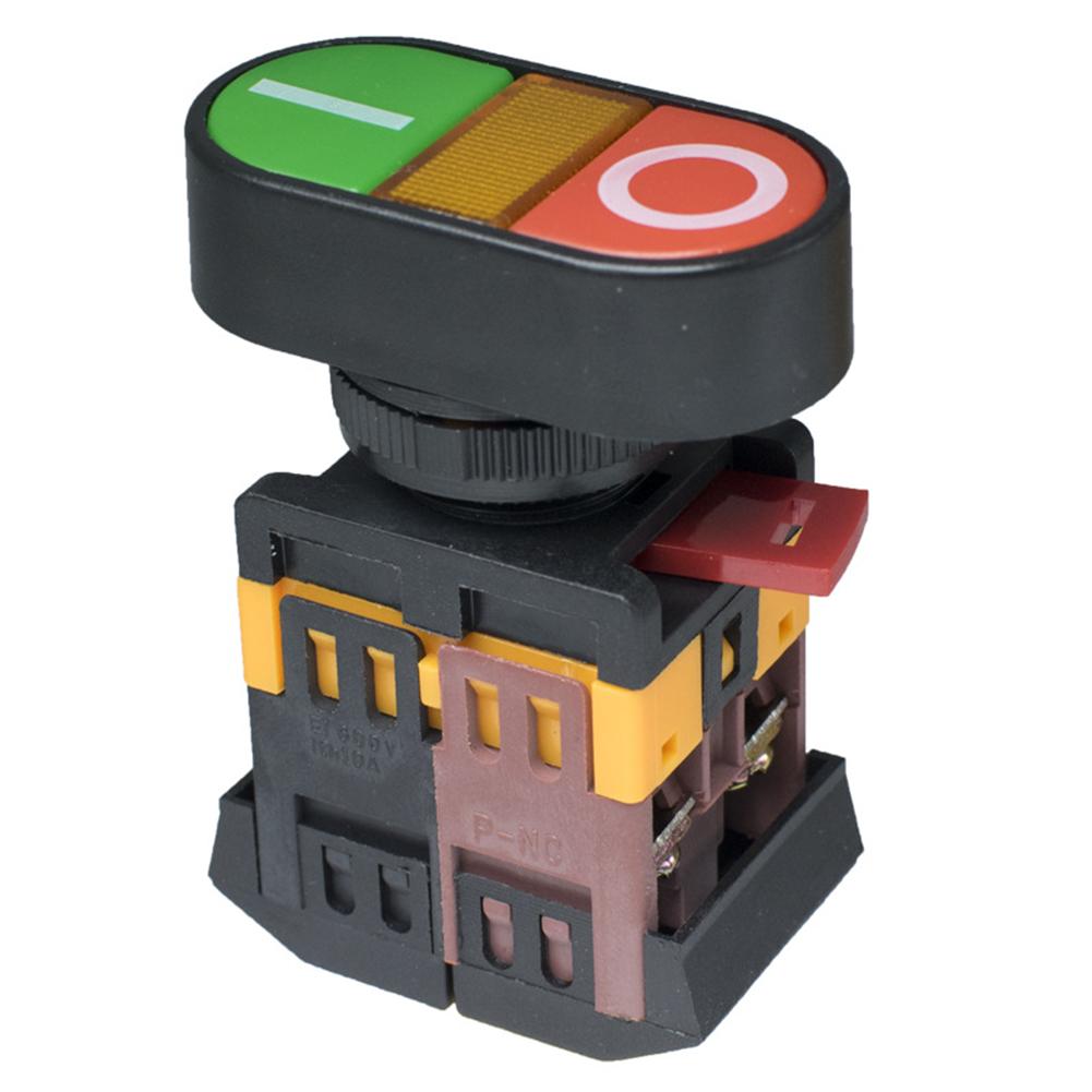 Red Green Dual Button Switch With Light APBB 22 25N AS 22 25N PPBB 30N Plastic Dual Key Dual Position With LED Button Switch