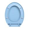 Toilet Seat with Soft Close Mechanism Blue Oval