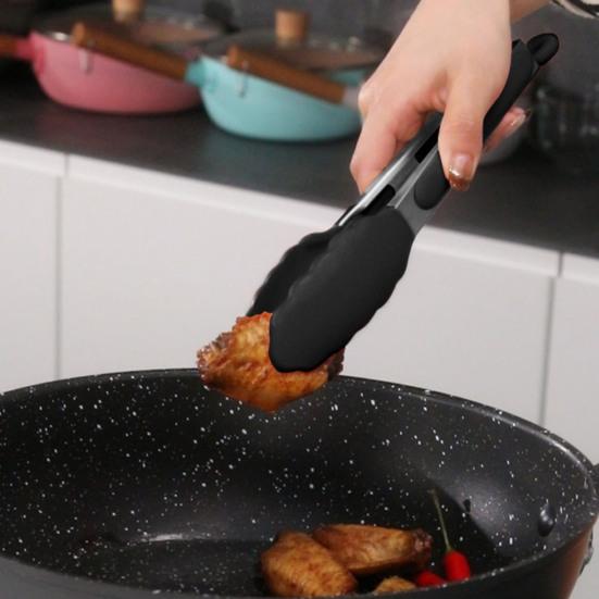 Набор из 3 кухонных щипцов, термостойкие щипцы с силиконовым наконечником для приготовления пищи
