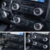 New 6x For 16-18 Ford F150 Air Conditioner Audio Switch Knob Ring Cover Trim Silver