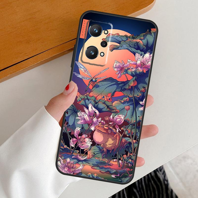 Арт в японском стиле Япония Для Realme 15 10 11 12 13 14 Pro Plus GT6 GT7 Pro C67 C63 C61 C55 C51 C53 C35 C65 C75 Чехол
