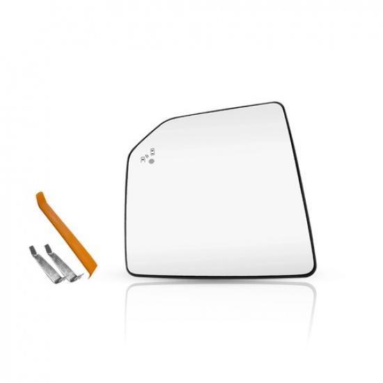 Mirror Glass Heated Blind Spot For 2015- Ford F150 Driver Side HC3Z17K707A