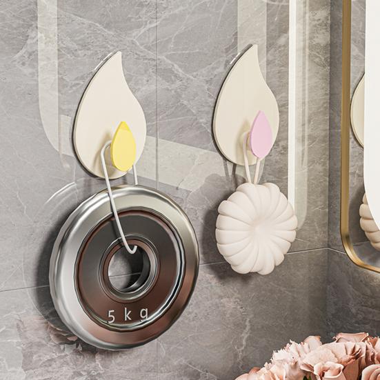 4 шт. самоклеящиеся настенные крючки вешалки для полотенец и одежды с высокой грузоподъемностью простая установка крючки для хранения в ванной и душе