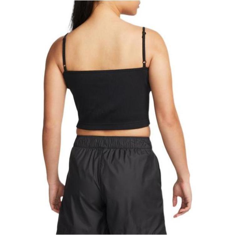 Nike Базовое спортивное трикотажное платье-майка женское черное DM6738-010