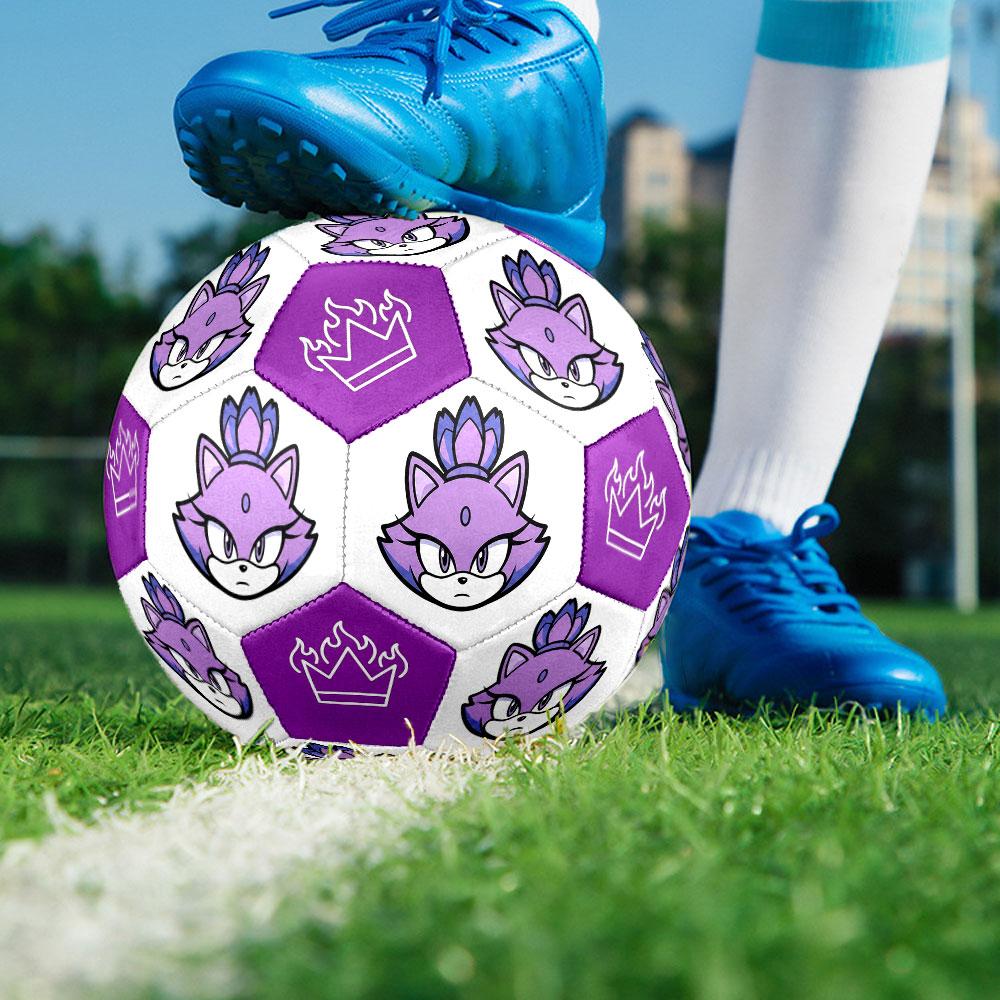 1pc Sonic the Hedgehog Soccer Ball Size 5 Indoor Soccer Ball Fashion Colorful Backyard Game - Great For Sports Fans Gift HE49