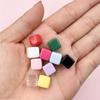 10 шт. для изготовления ювелирных изделий, яркие цвета, квадратная форма, бусины-разделители, 10 мм, акриловые материалы для изготовления бисера, ювелирные изделия