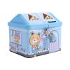 with Key Lock House Coin Box Metal Coin Safe Storage Box Money Box House Shape Piggy Bank  Home