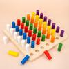 Деревянная красочная сенсорная палочка-сокет, учебные пособия для маленьких детей, познание цвета, сращивание, развивающие игрушки для раннего обучения