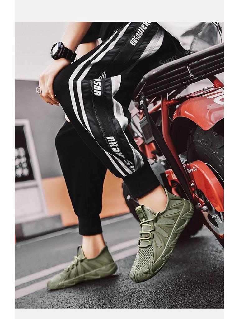 Летние легкие мужские кроссовки Flyknit 2025 - Дышащие, Универсальные, Повседневные сетчатые туфли